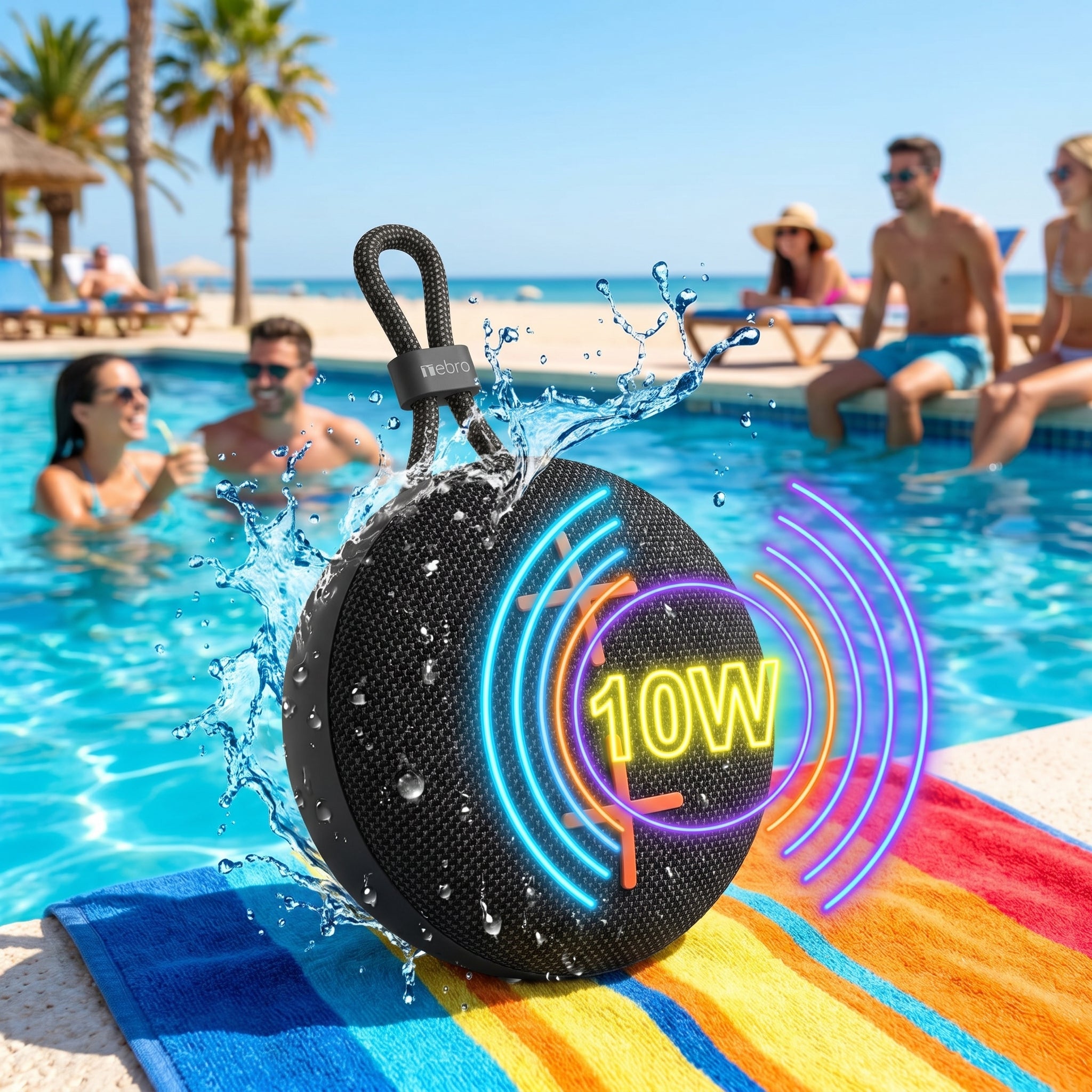Bocina Bluetooth TWS NEBRO WG147 Bluetooth 53 10W IPX5