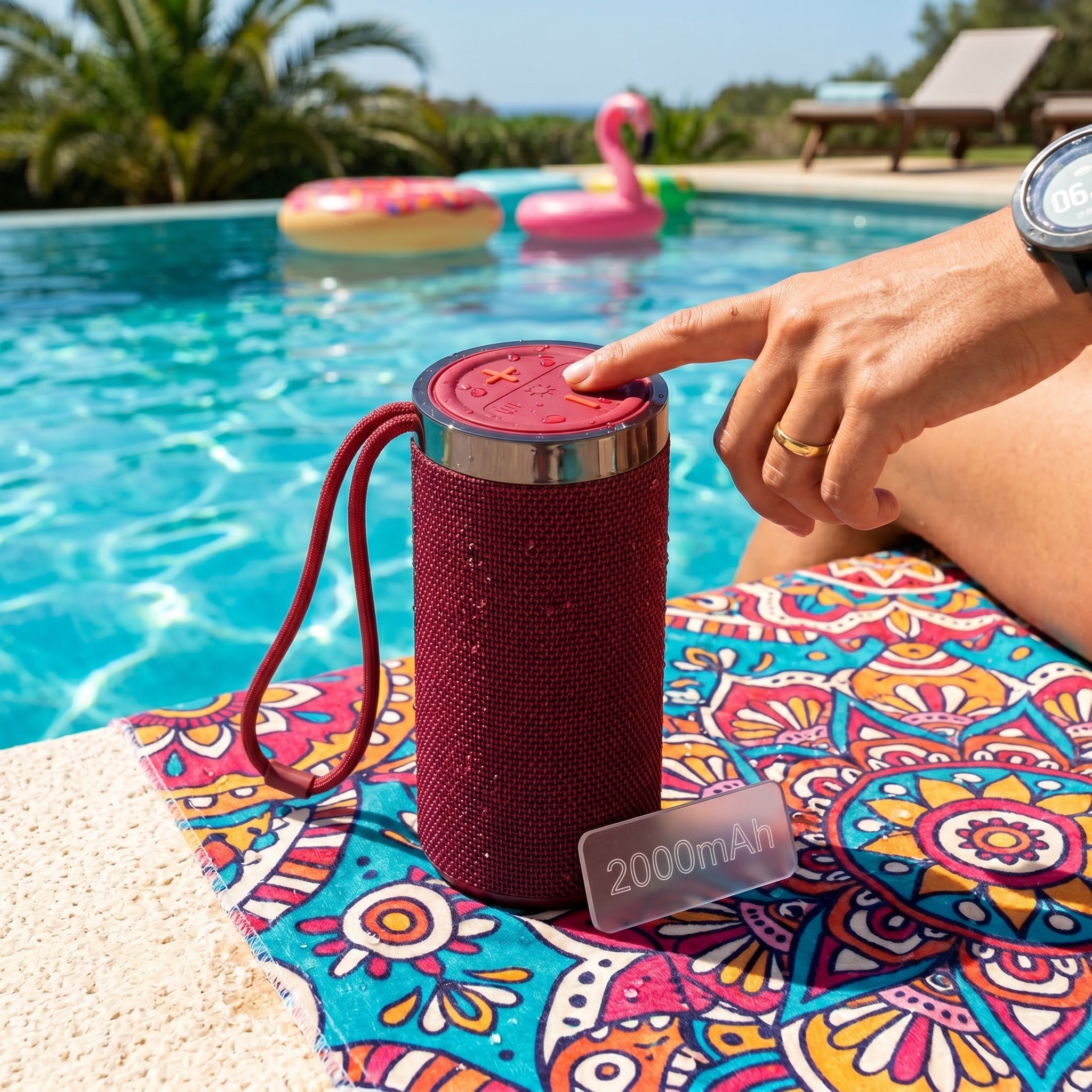 Bocina Bluetooth RGB NEBRO WG182 5W Sonido Envolvente 2000mAh