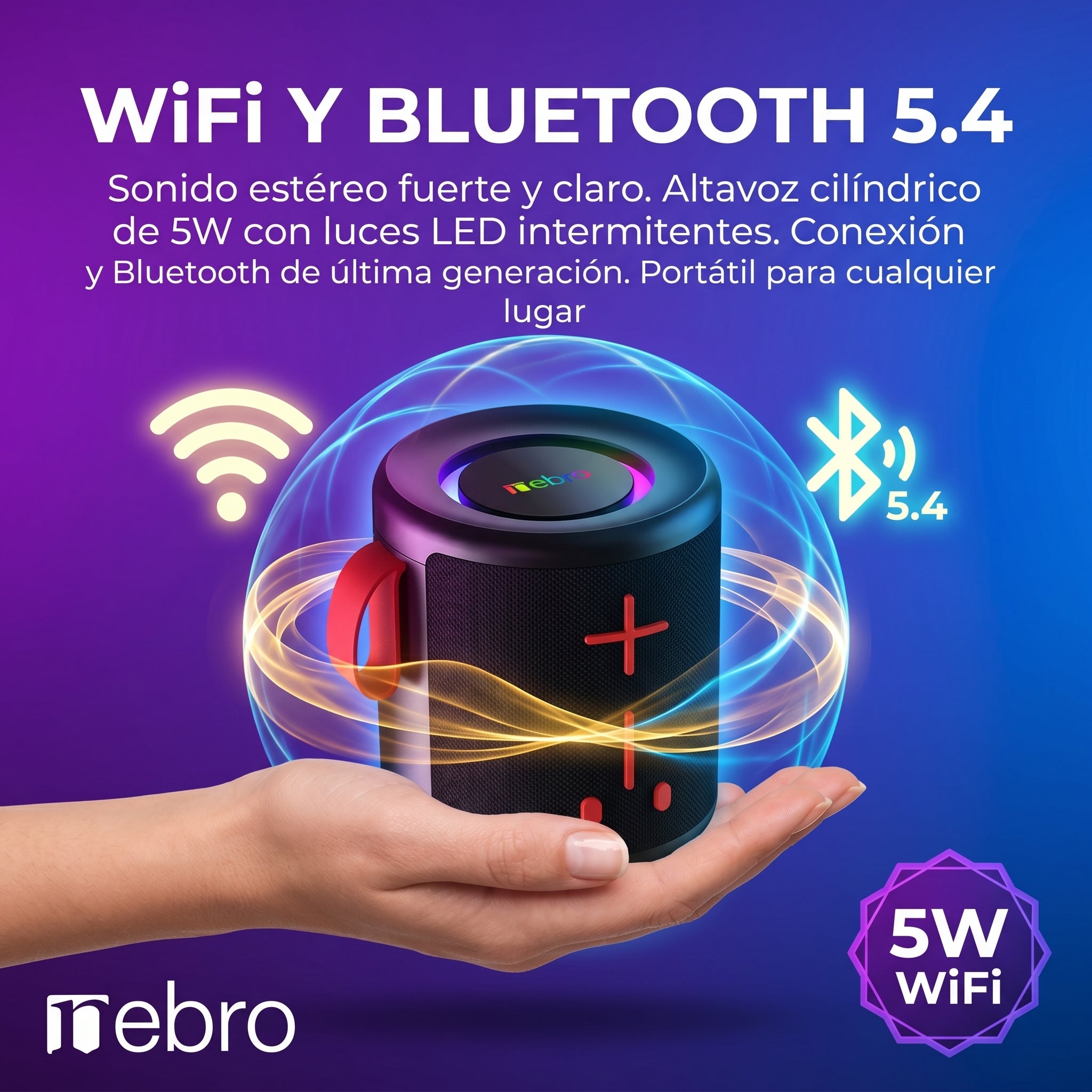 Bocina Bluetooth NEBRO WG190 Bluetooth 54 5W
