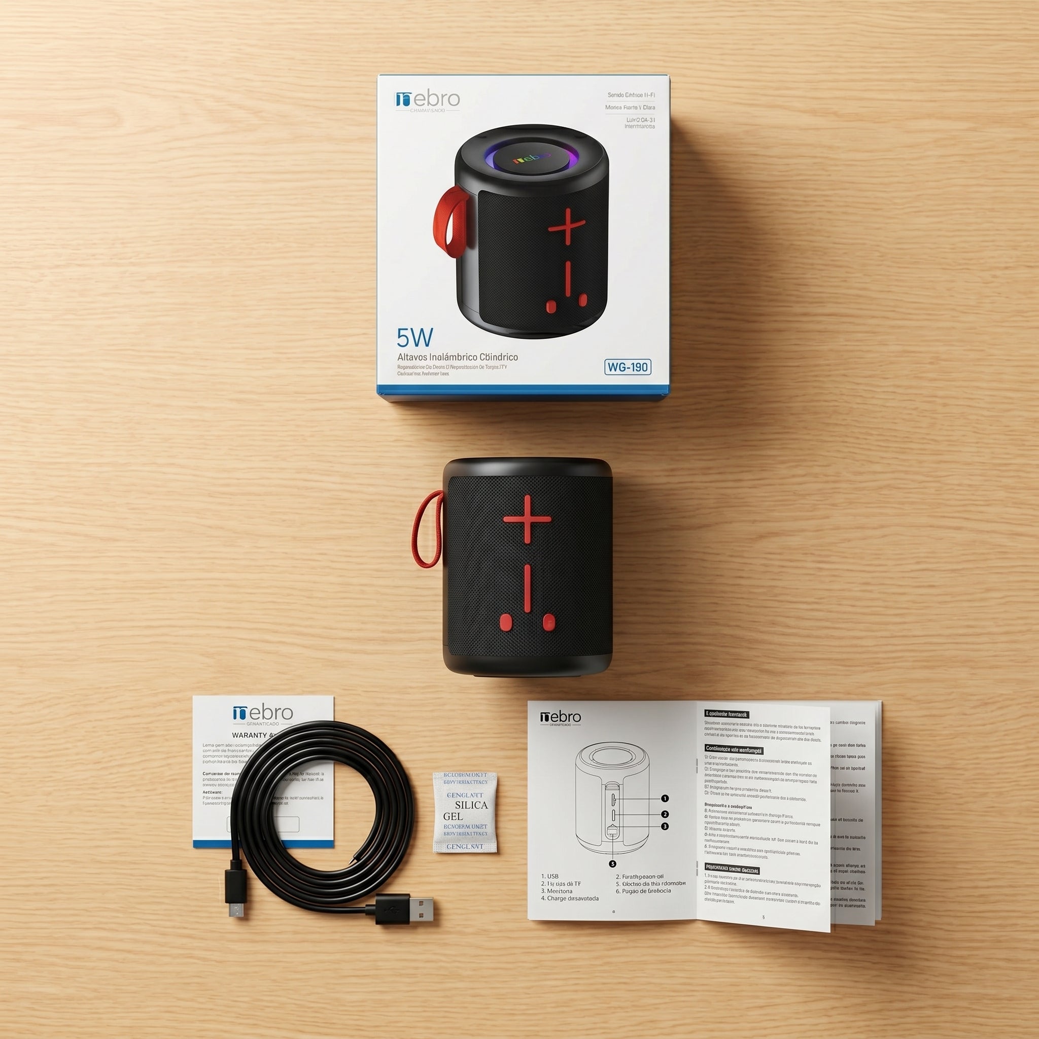 Bocina Bluetooth NEBRO WG190 Bluetooth 54 5W