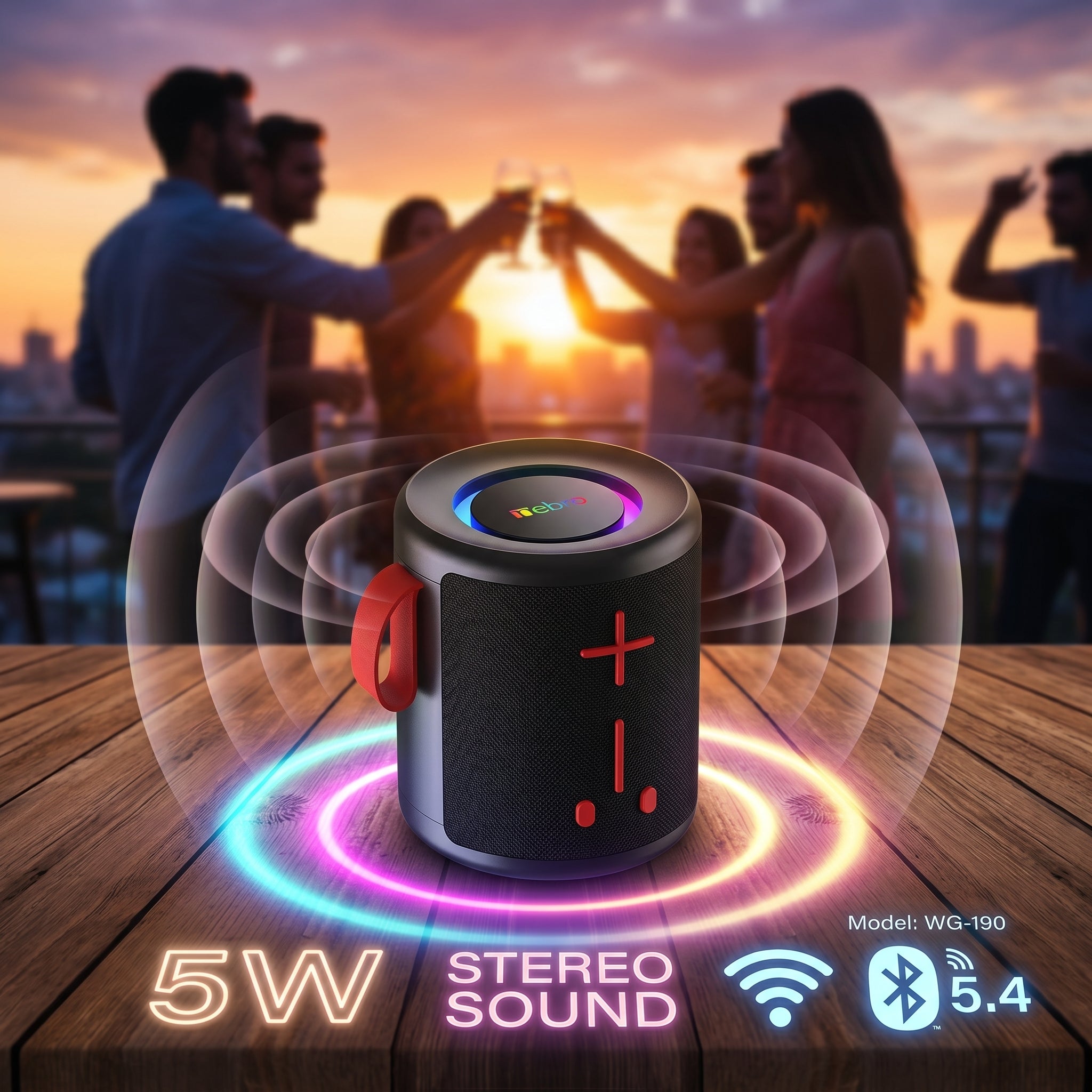 Bocina Bluetooth NEBRO WG190 Bluetooth 54 5W