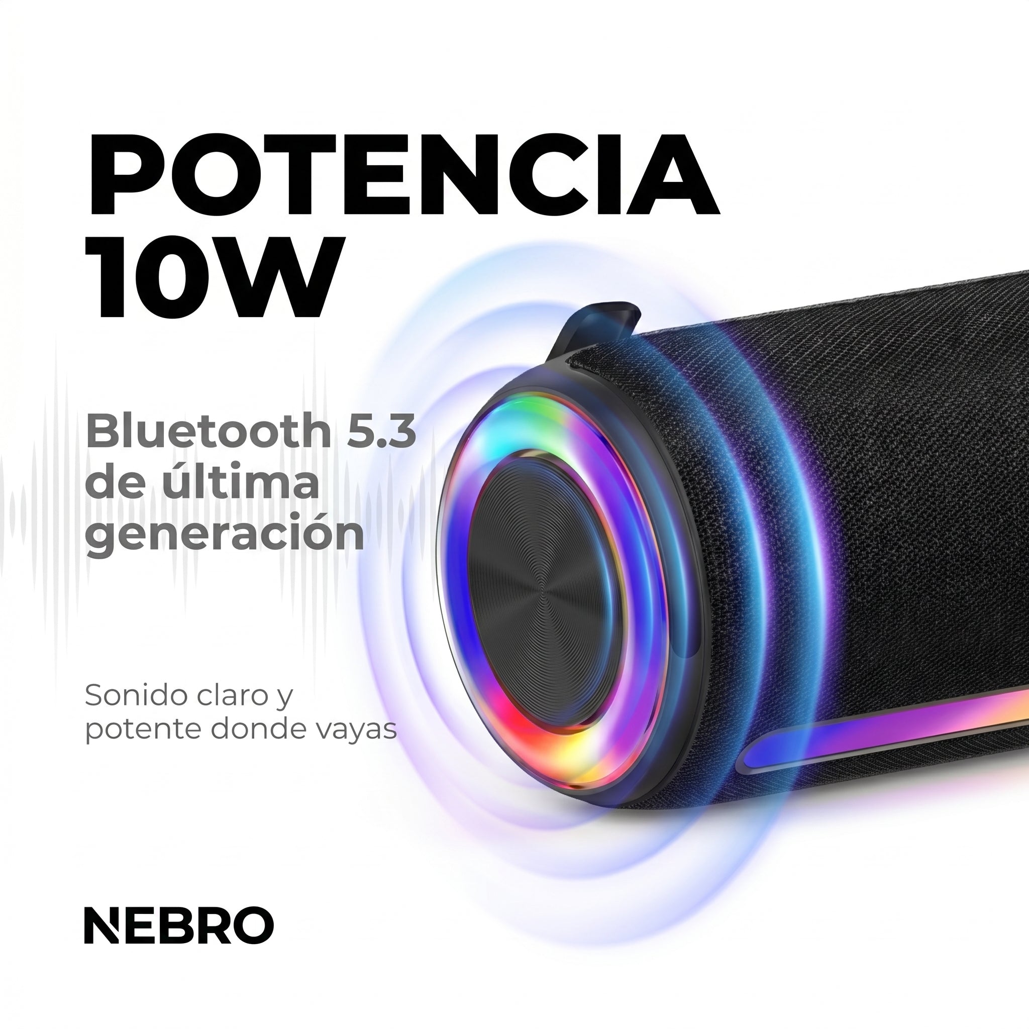Bocina Bluetooth NEBRO WG192 Bluetooth 53 10W