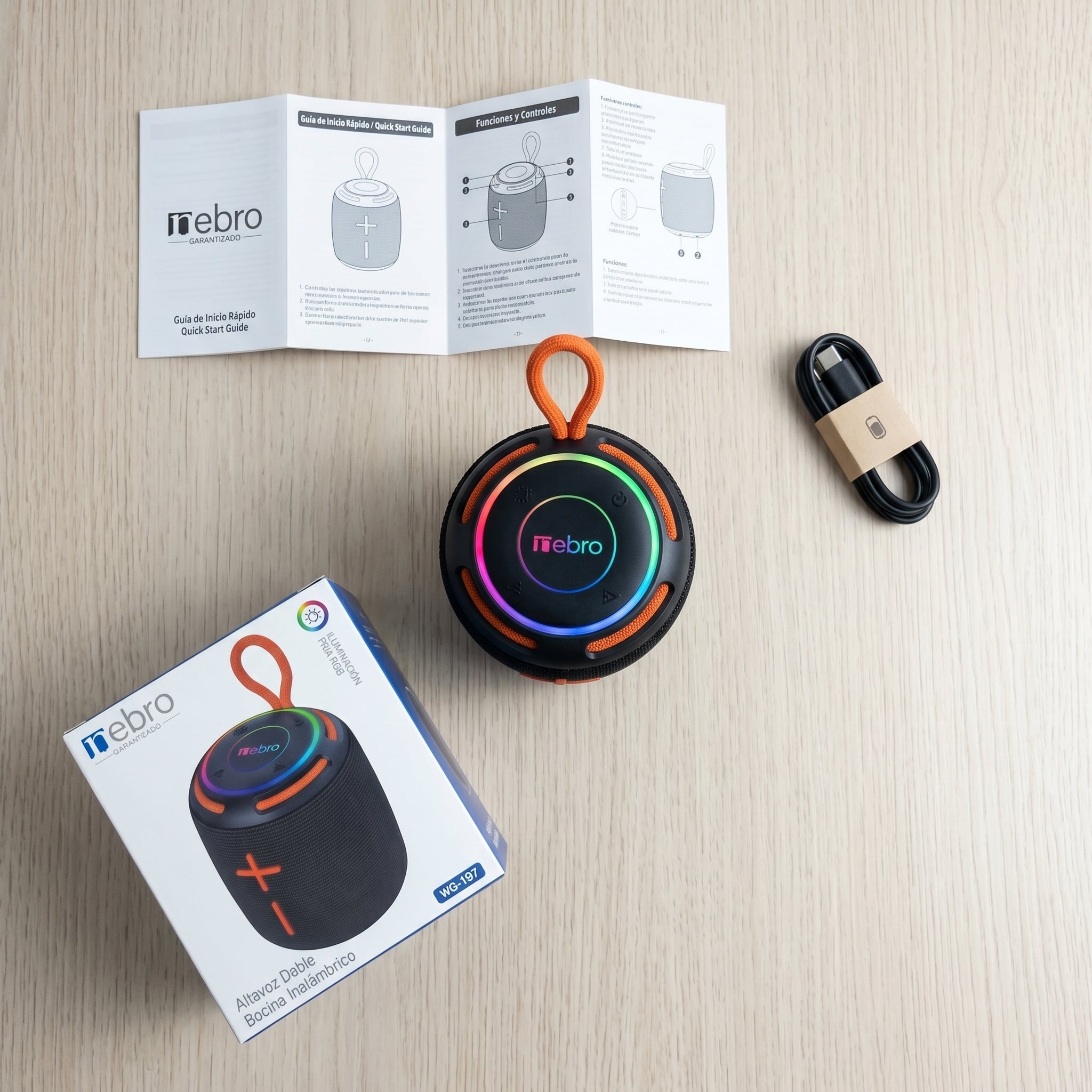 Bocina Bluetooth TWS NEBRO WG197 Bluetooth 53 8W