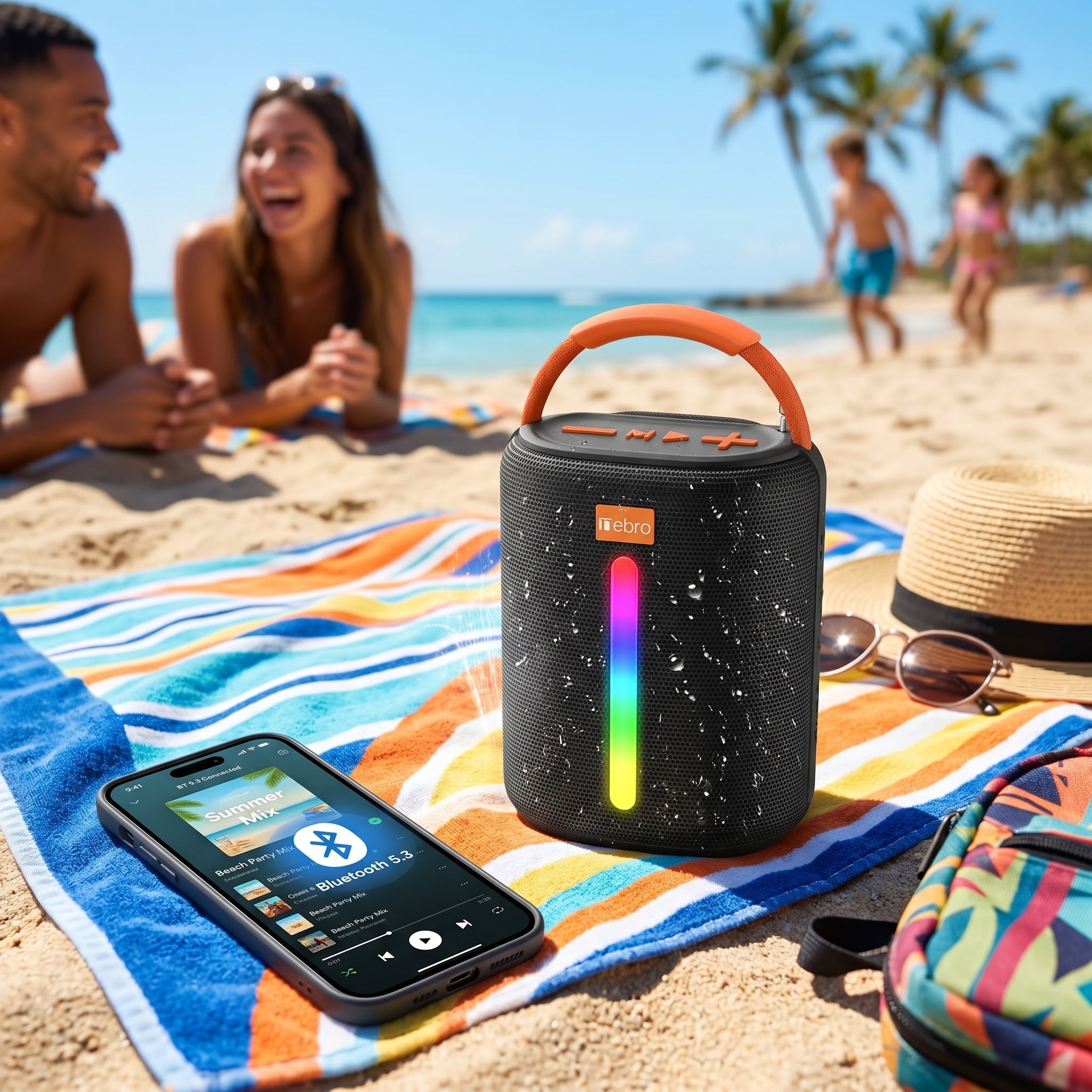Bocina Bluetooth NEBRO WG601 Bluetooth 53 10W Solar