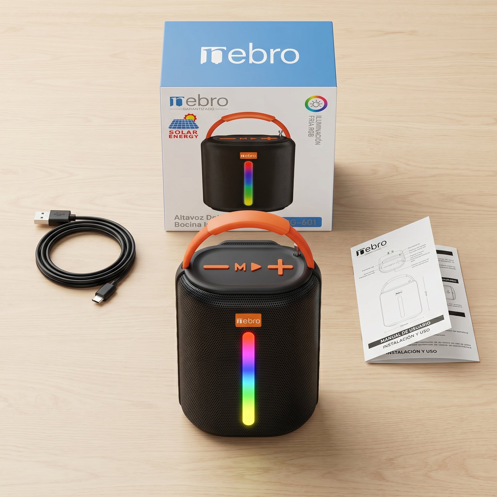 Bocina Bluetooth NEBRO WG601 Bluetooth 53 10W Solar