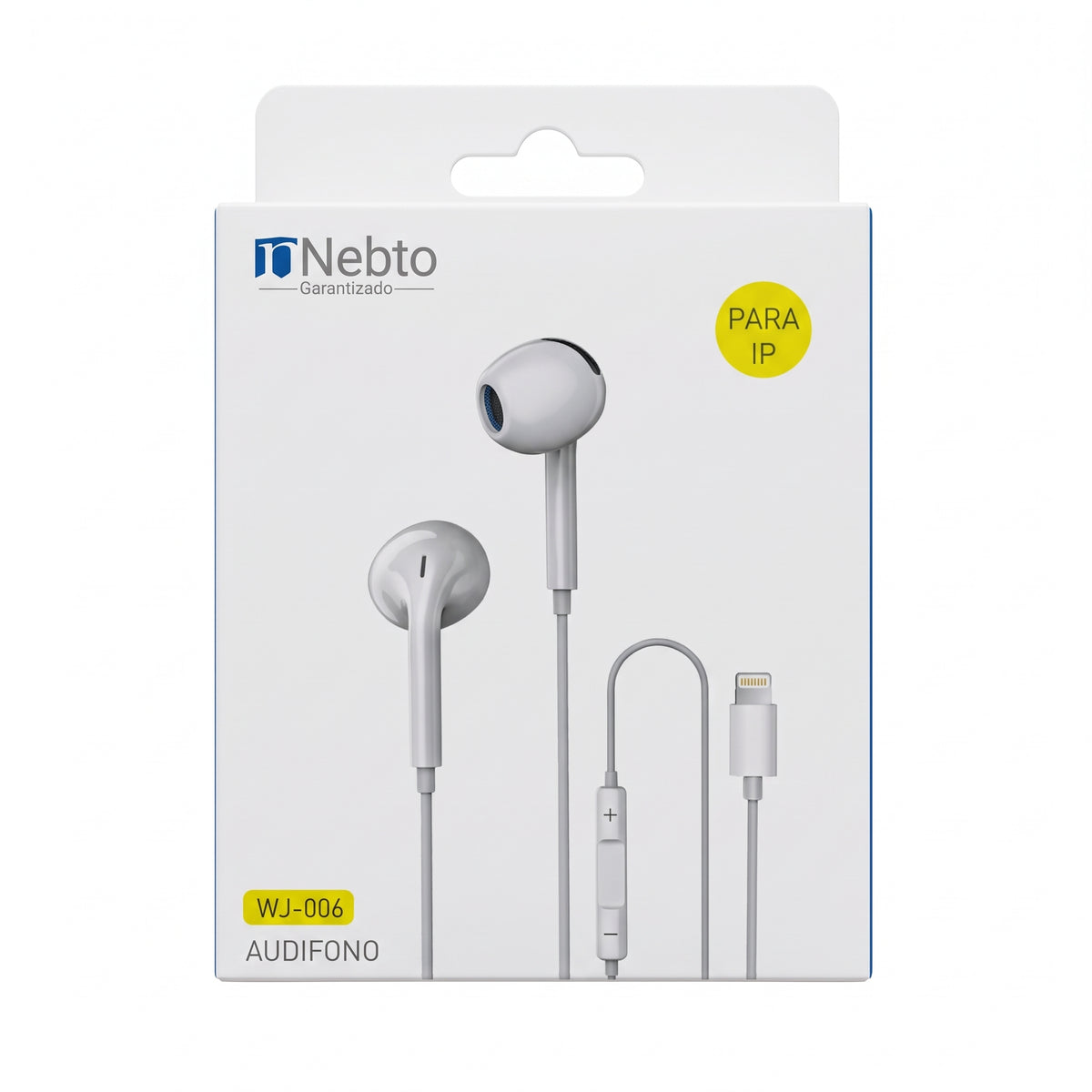 Audífonos Alámbricos Lightning Nebro WJ-006 iPhone Driver de 14mm Sonido HiFi