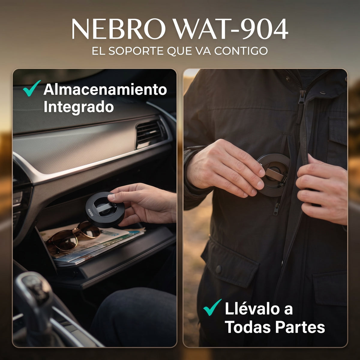 Soporte Magnético para Celular NEBRO Plegable Oculto WAT-904