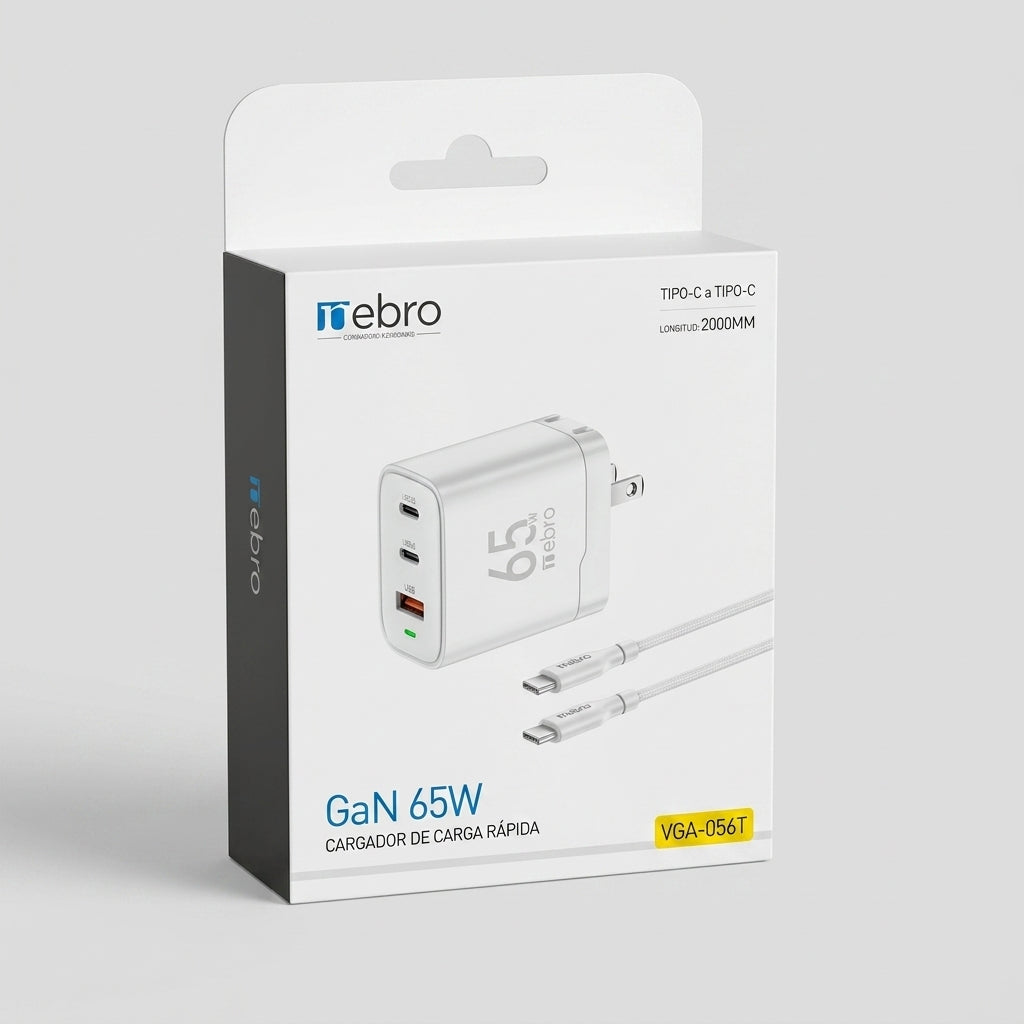 Cargador GaN 65W Nebro VGA-056T