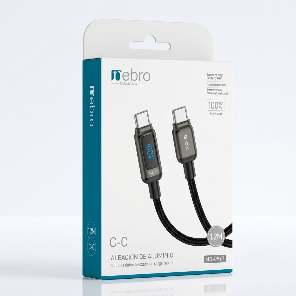Cable de Carga Tipo-C a Tipo-C 100W Nebro WD-309TT
