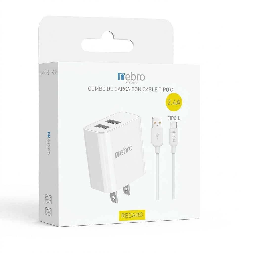 Cargador de Pared Doble USB Nebro WCA-003