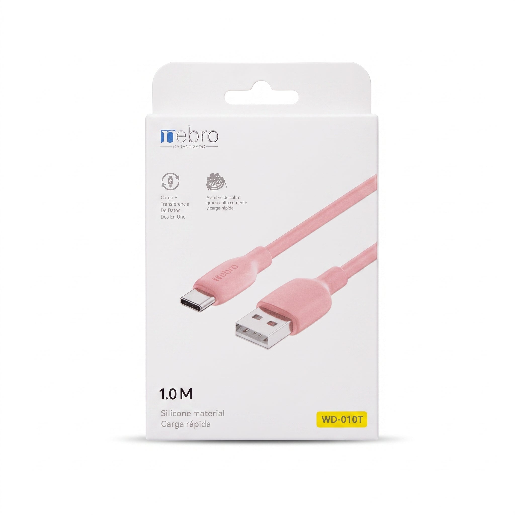 Cable de Carga Rápida USB 2.0 3A Nebro WD-010T - 1 Metro
