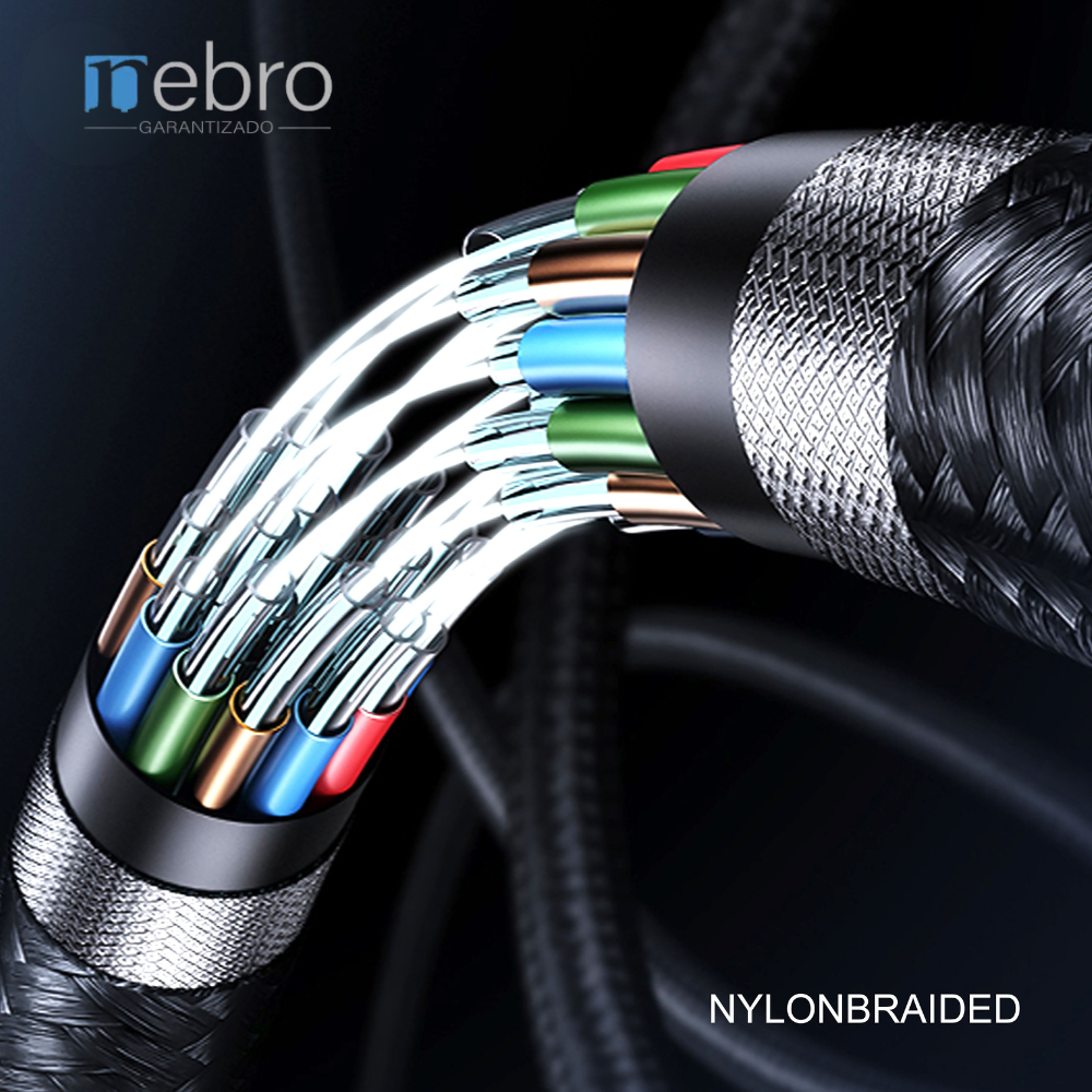 Cable carga ultra rápida máxima 60W, USB-C 1.2M Nebro WD-309T