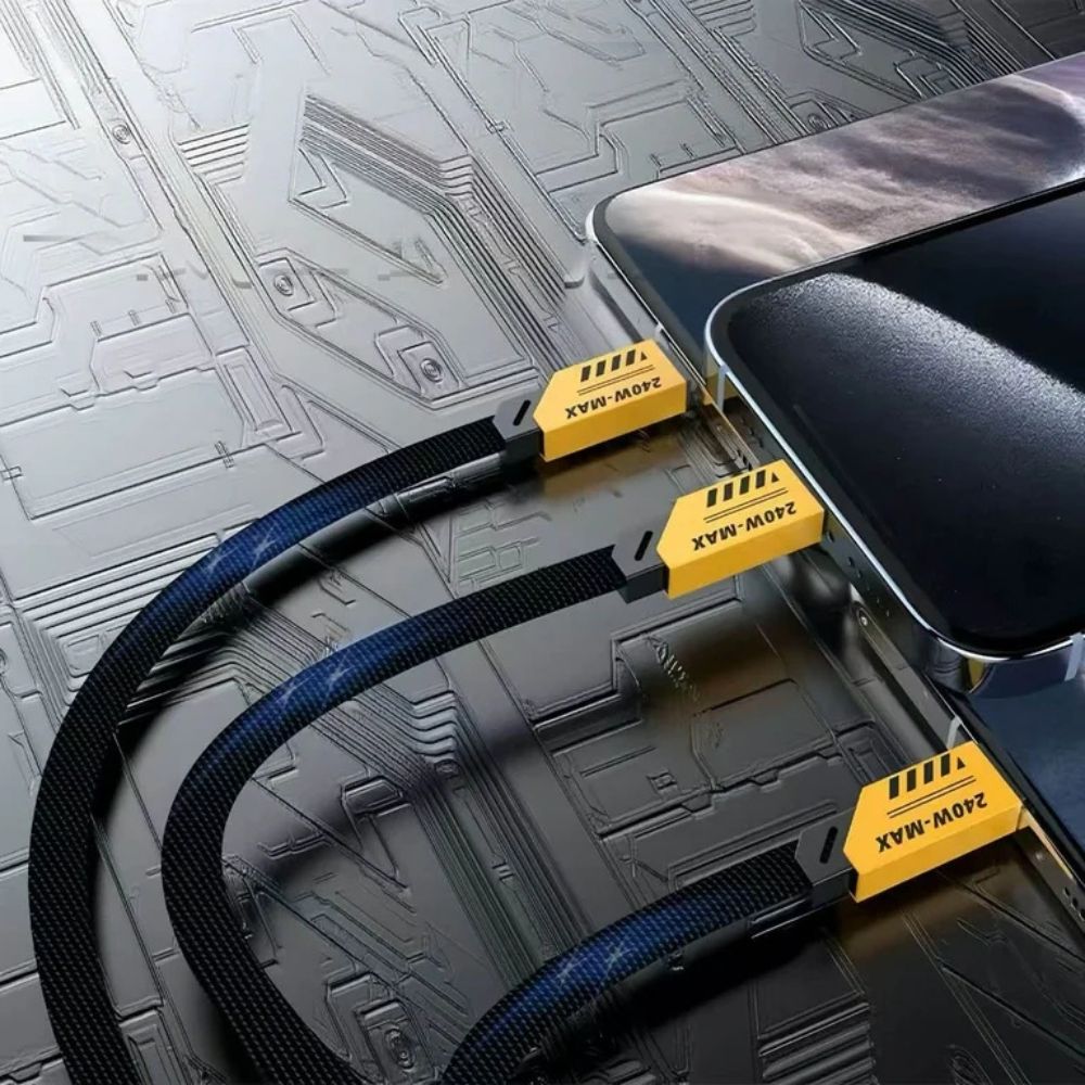 Cable carga datos ultra rápida 3 En 1 De 240 W Nebro WD-320