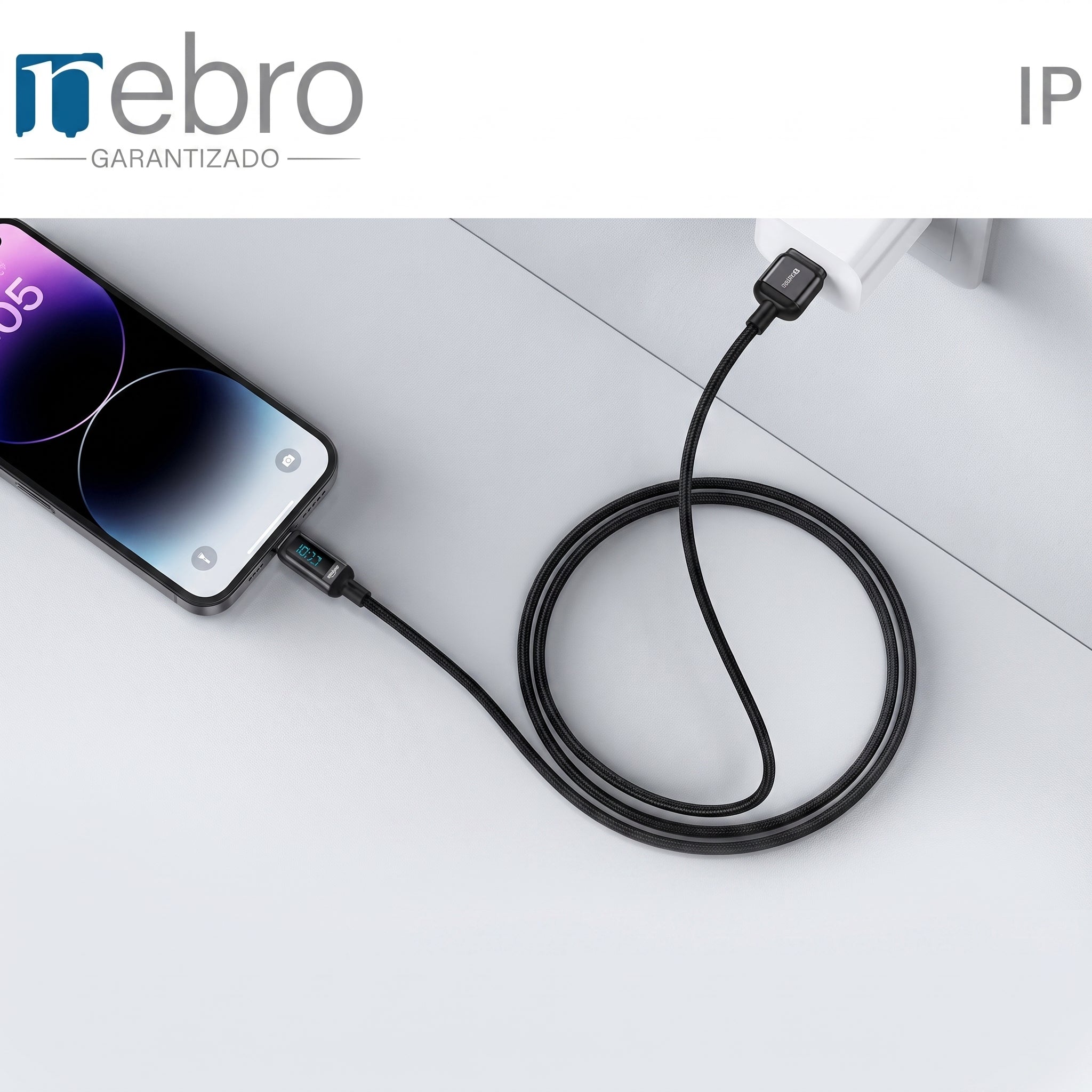 Cable Lightning a USB-A Trenzado Nebro WD-309L