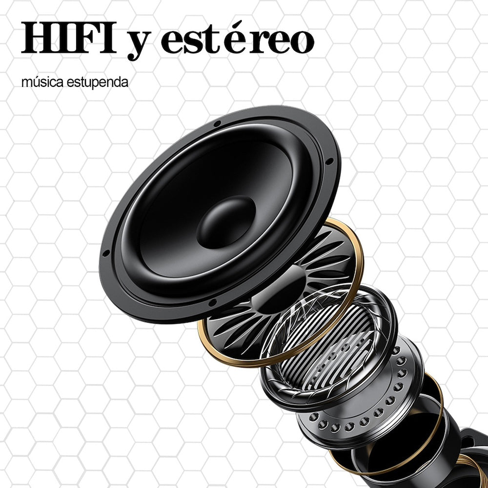 Audífonos Bluetooth Inalámbricos NEBRO WE017 Sonido Estéreo HD 26 Horas Batería
