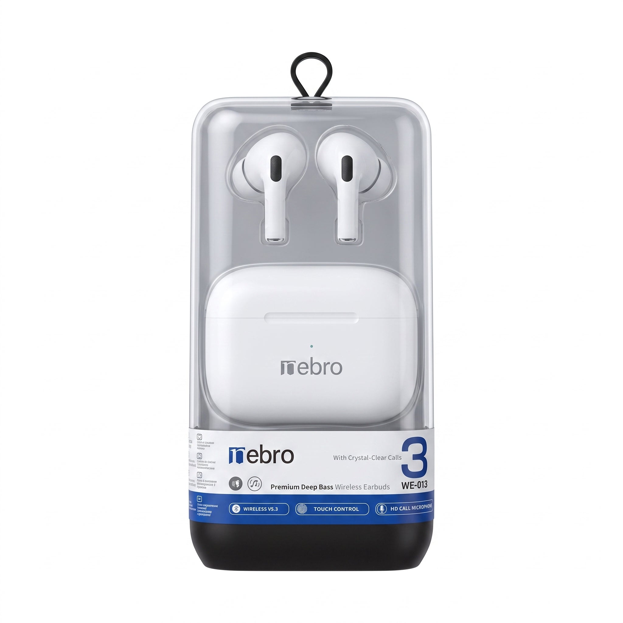 Audífonos Inalámbricos In Ear Nebro WE-013 Bluetooth Sonido Estéreo Control Táctil