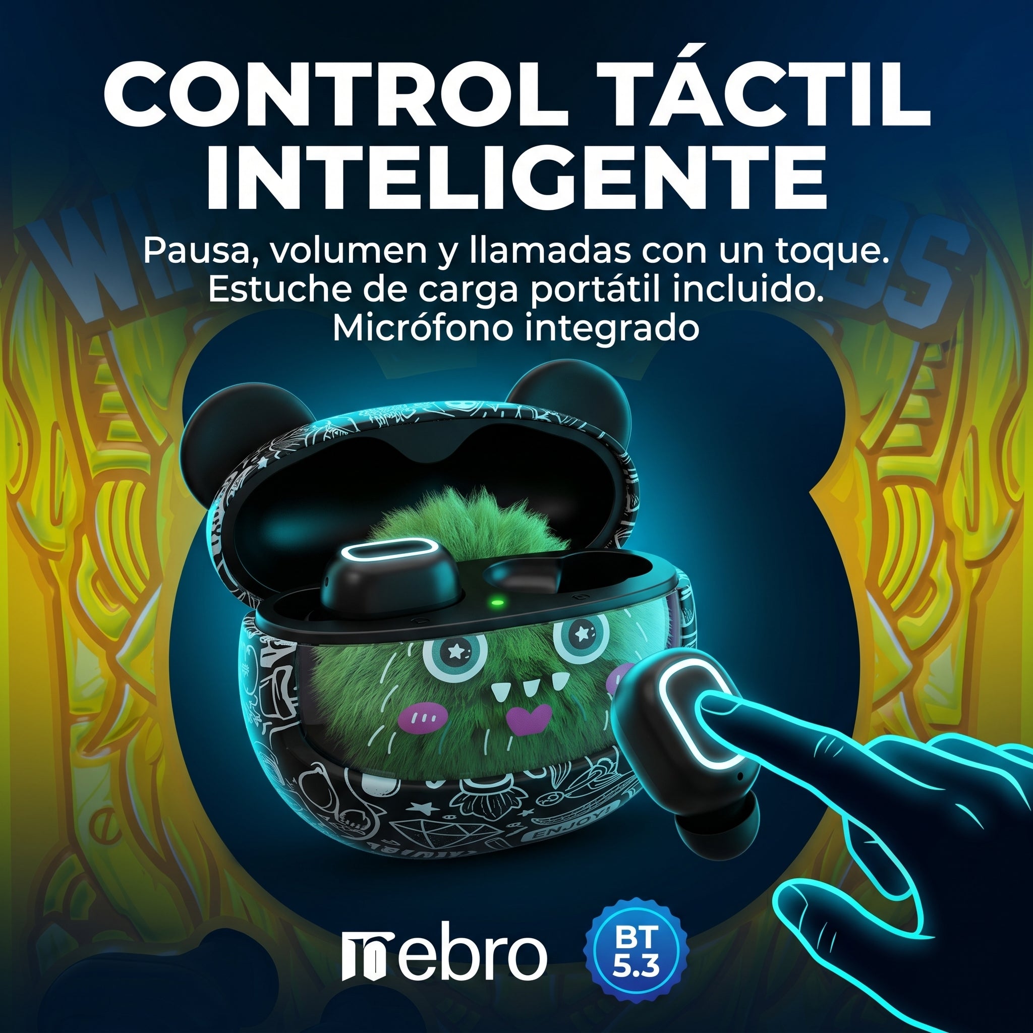 Audífonos Bluetooth TWS NEBRO WET9 Bluetooth 53